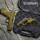 Pistol & Revolver Hex Electric Yellow Gun Skin Vinyl Wrap