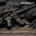 AR 15 Mag Well Honeycomb Black Gun Skin Vinyl Wrap