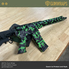 ar15 in green vinyl camo