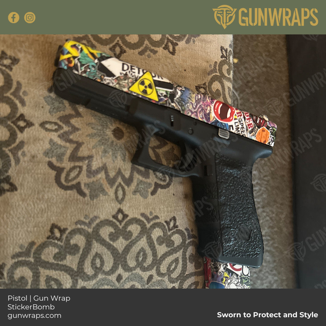 pistol slide sticker bomb skin