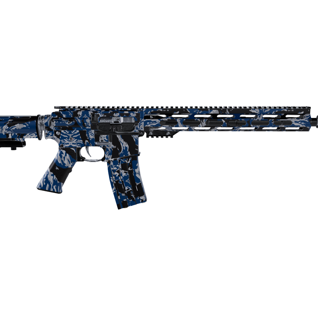 AR 15 Vietnam Tiger Stripe Blue Tiger Gun Skin