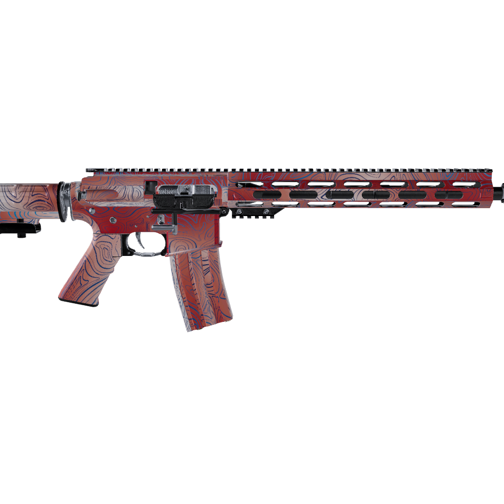 AR 15 Damascus Patriot Gun Skin