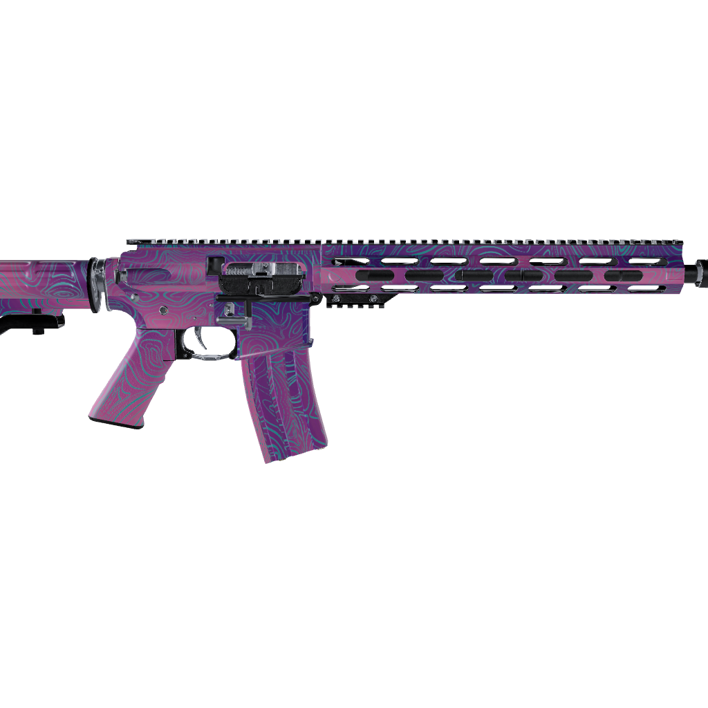 AR 15 Damascus Aurora Gun Skin