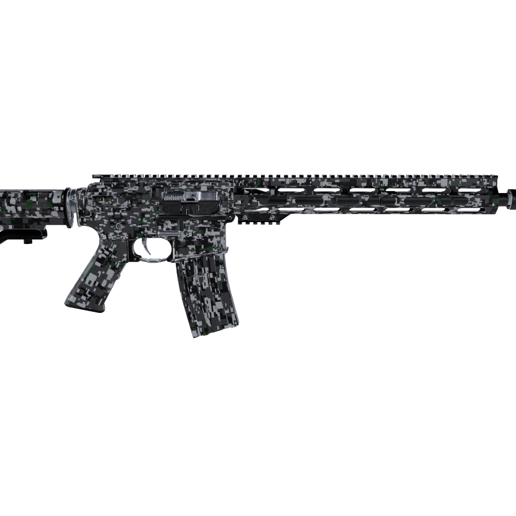 AR 15 Digital Urban Green Camo Gun Skin