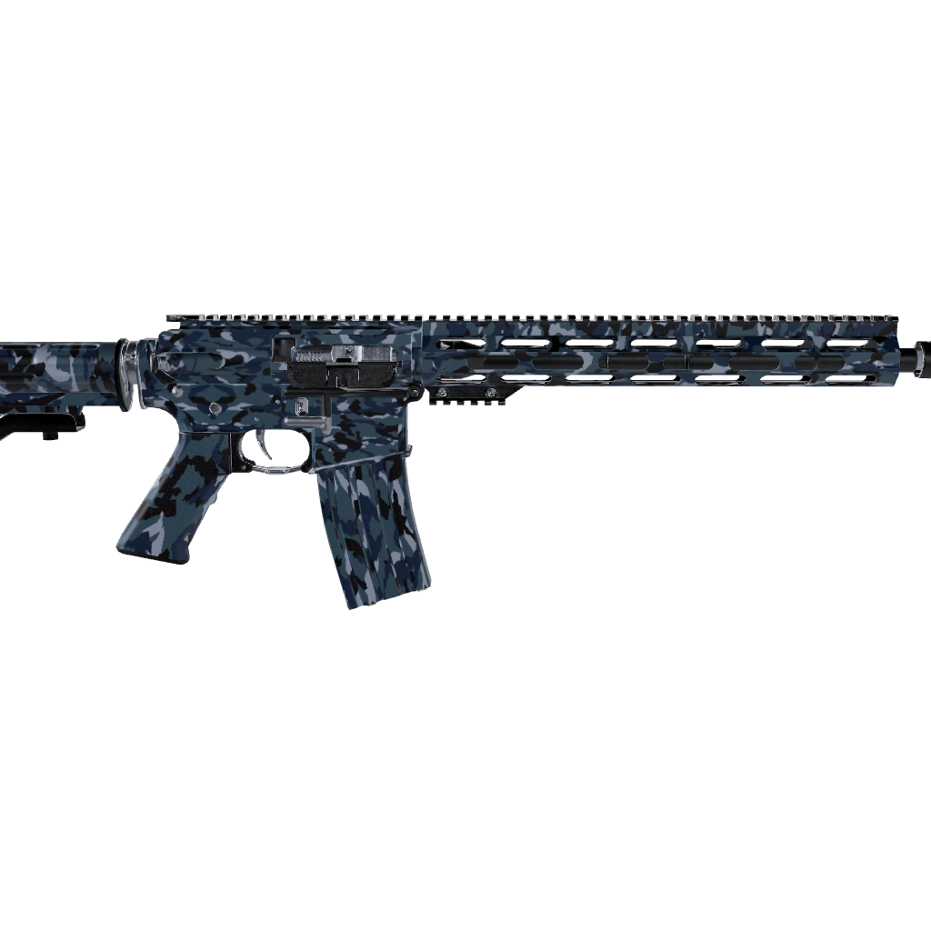 AR 15 Erratic Navy Camo Gun Skin