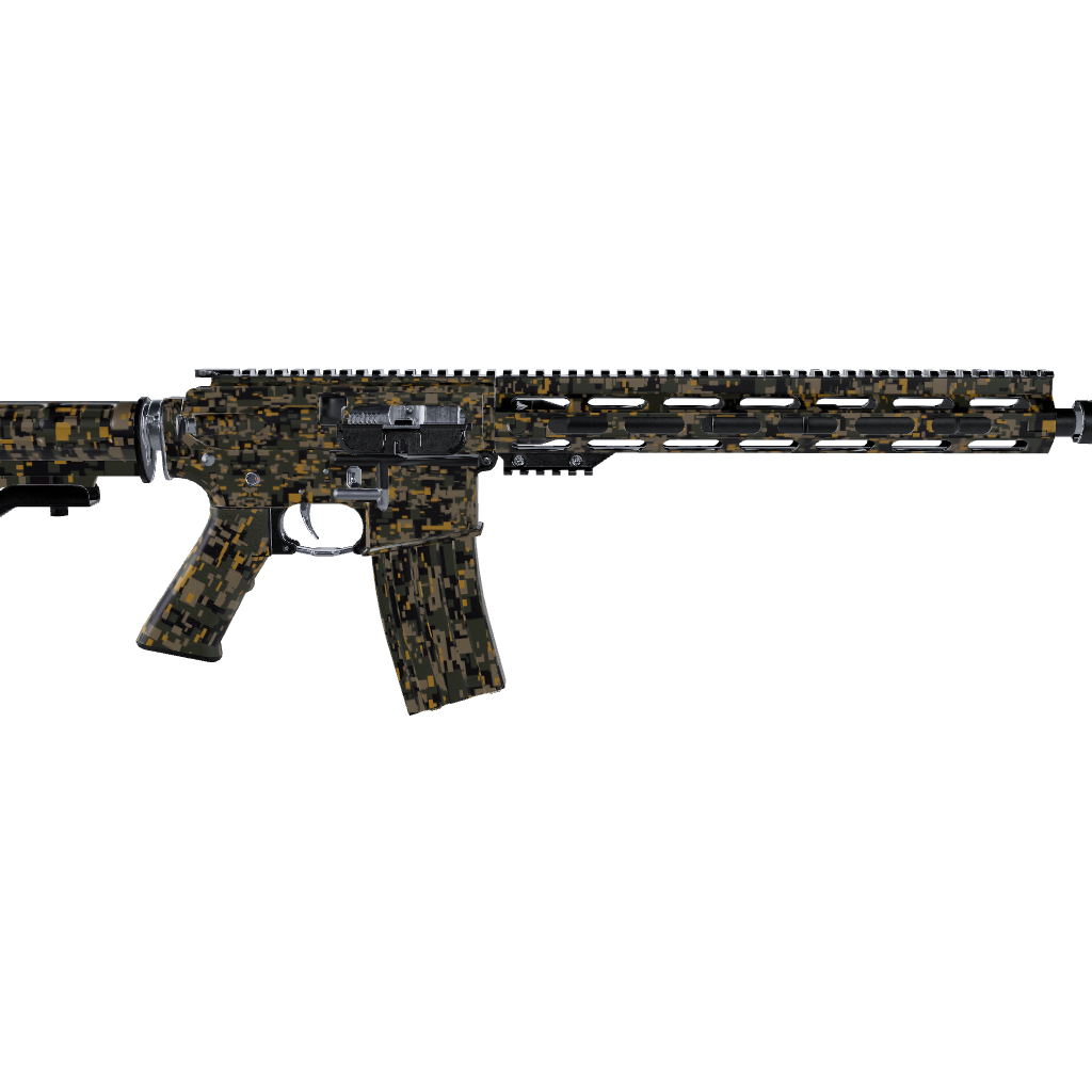 AR 15 Digital Militant Yellow Camo Gun Skin