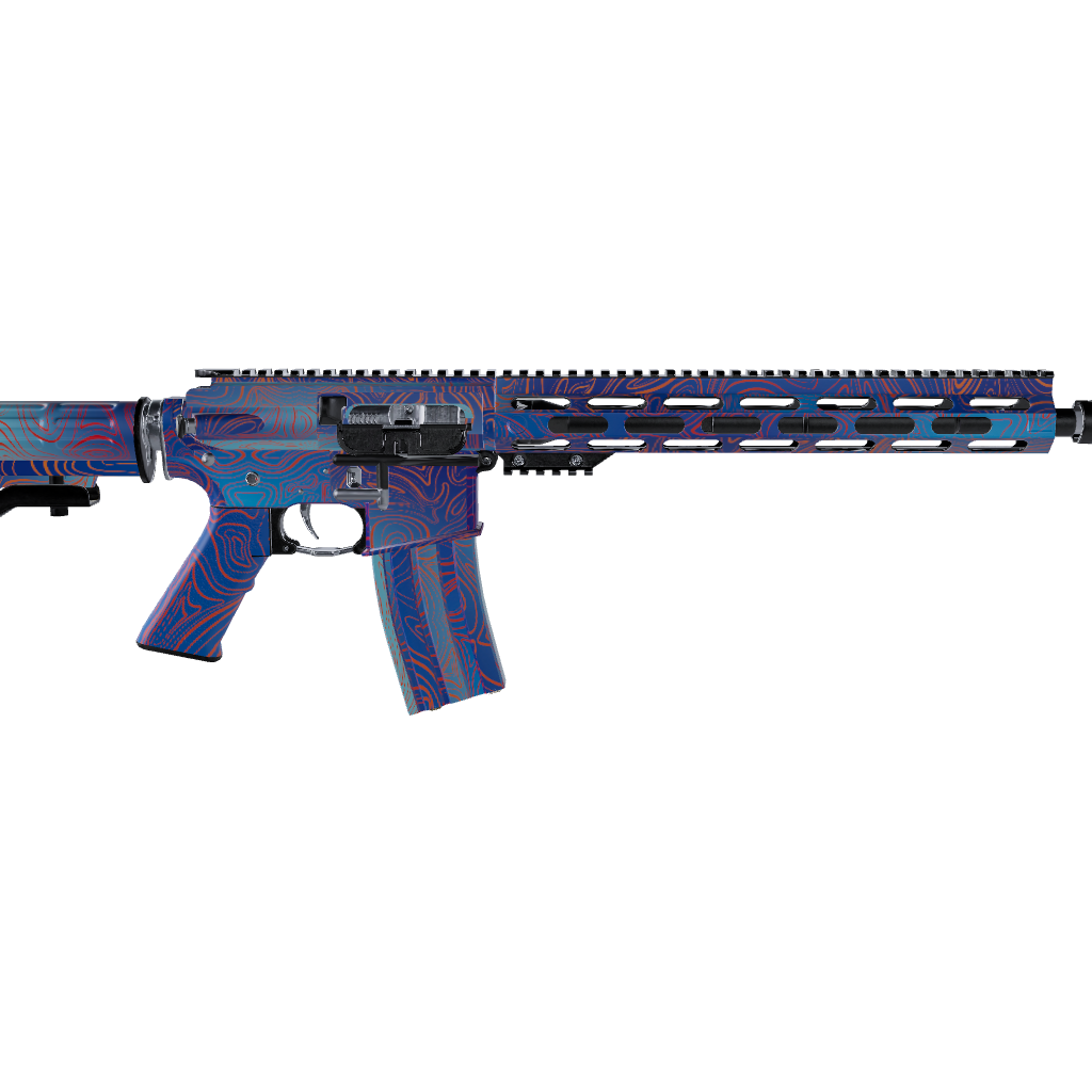 AR 15 Damascus Fire & Ice Gun Skin