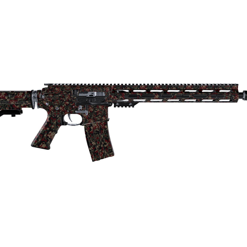 AR 15 Cumulus Militant Red Camo Gun Skin