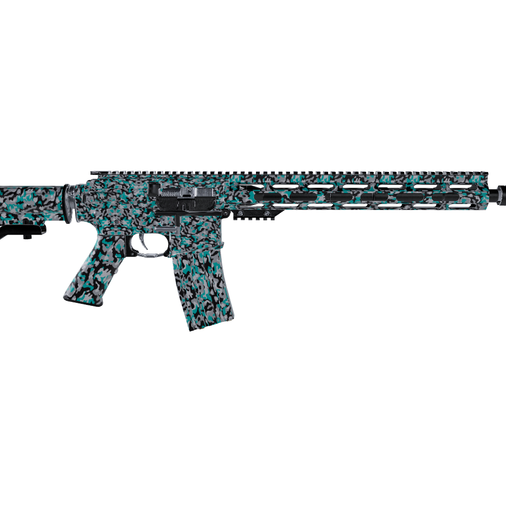 AR 15 Cumulus Tiffany Blue Tiger Camo Gun Skin