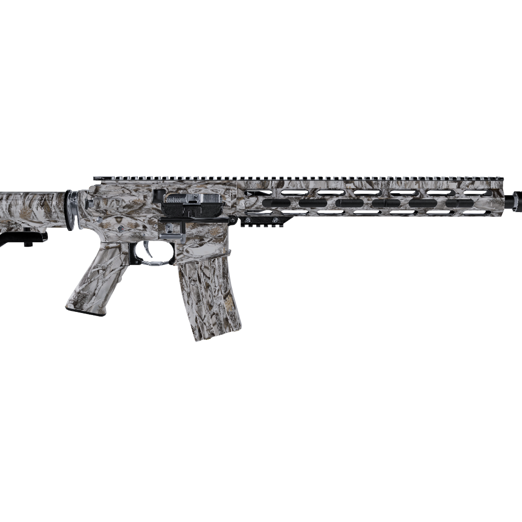 AR 15 Nature Lifeless Snow Woods Buck Skull Camo Gun Skin