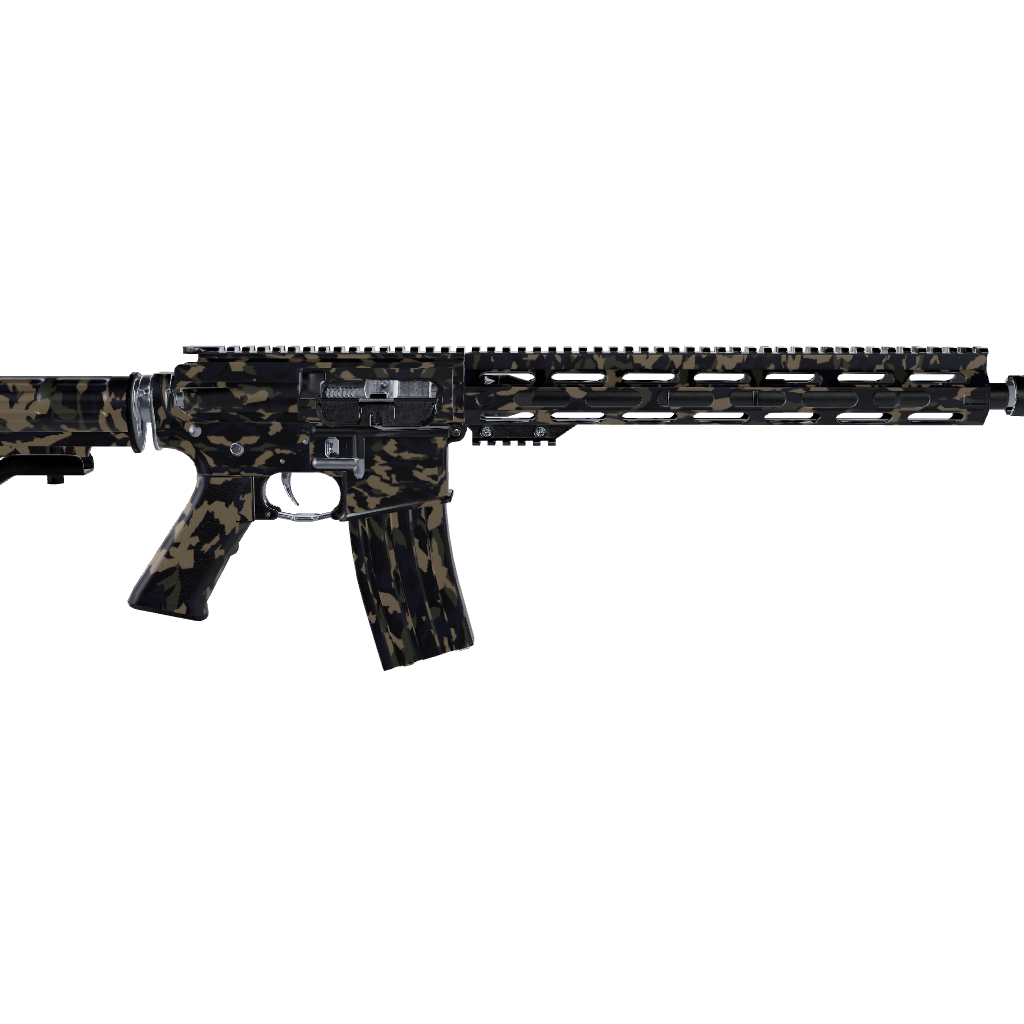 AR 15 Erratic Militant Blue Camo Gun Skin