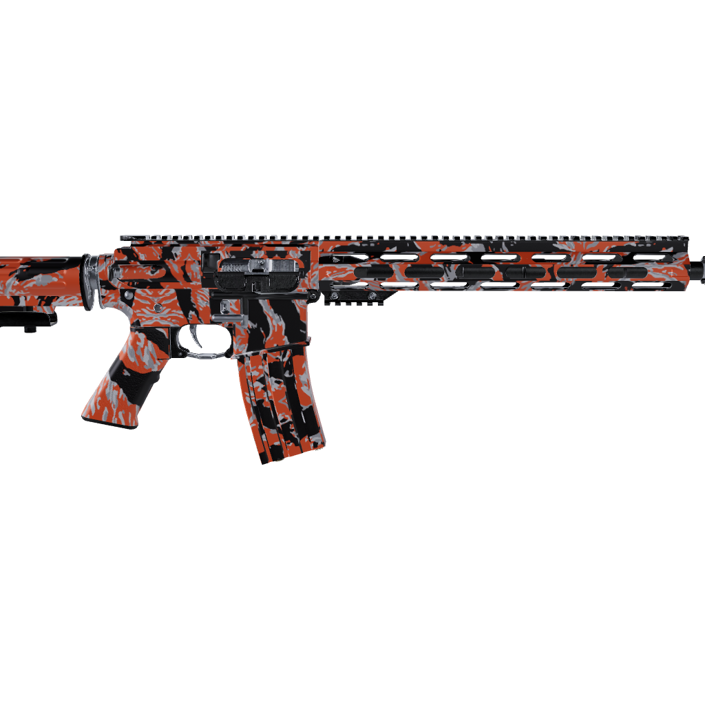 AR 15 Vietnam Tiger Stripe Orange Tiger Gun Skin