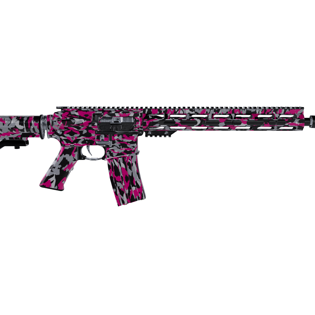 AR 15 Erratic Magenta Tiger Camo Gun Skin