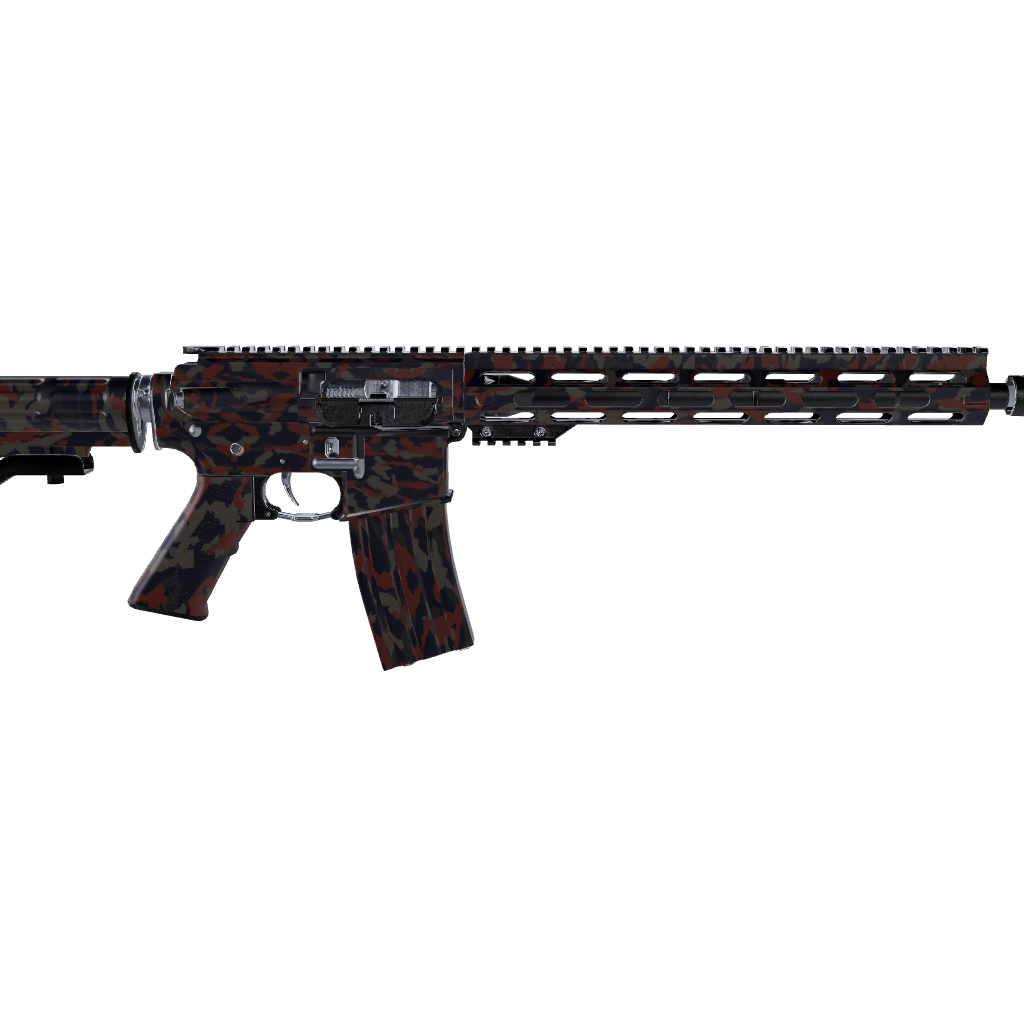 AR 15 Erratic Blue Copper Camo Gun Skin