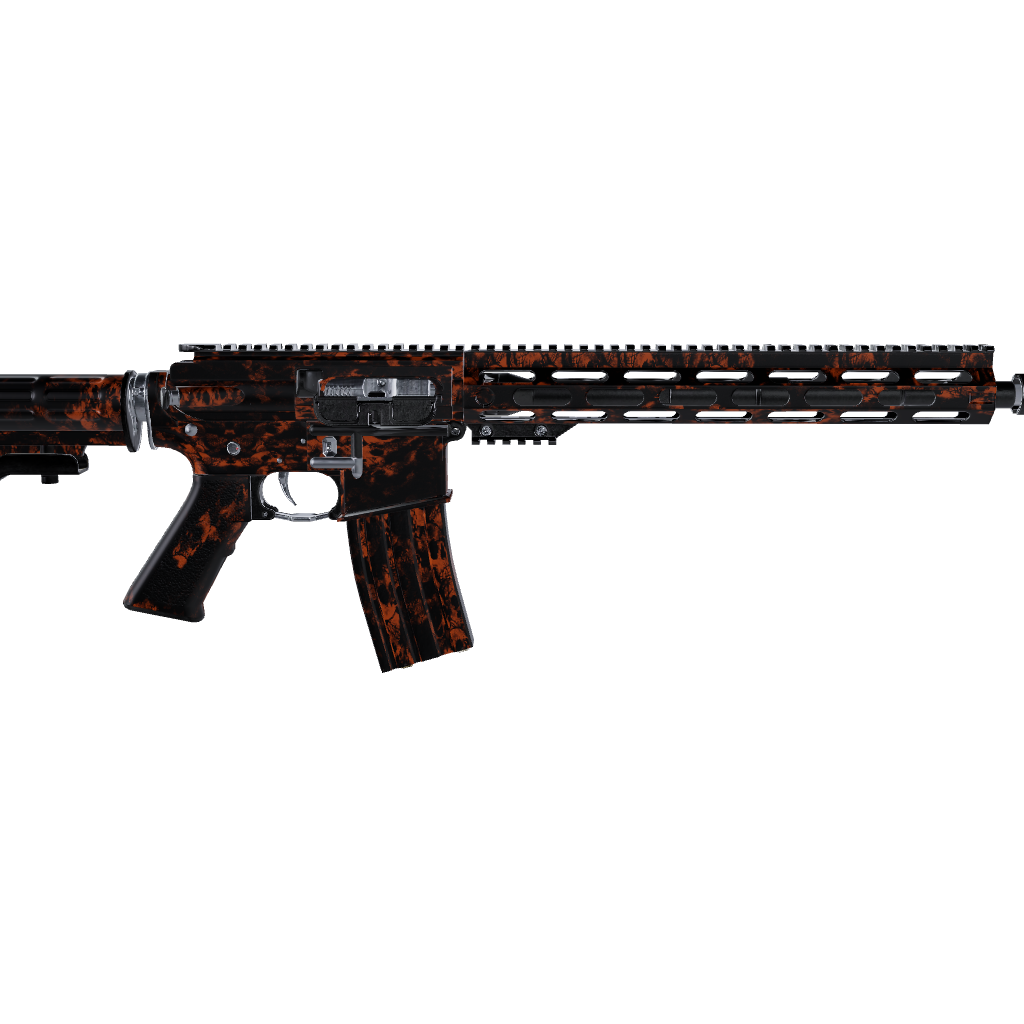 AR 15 Skull Orange Gun Skin