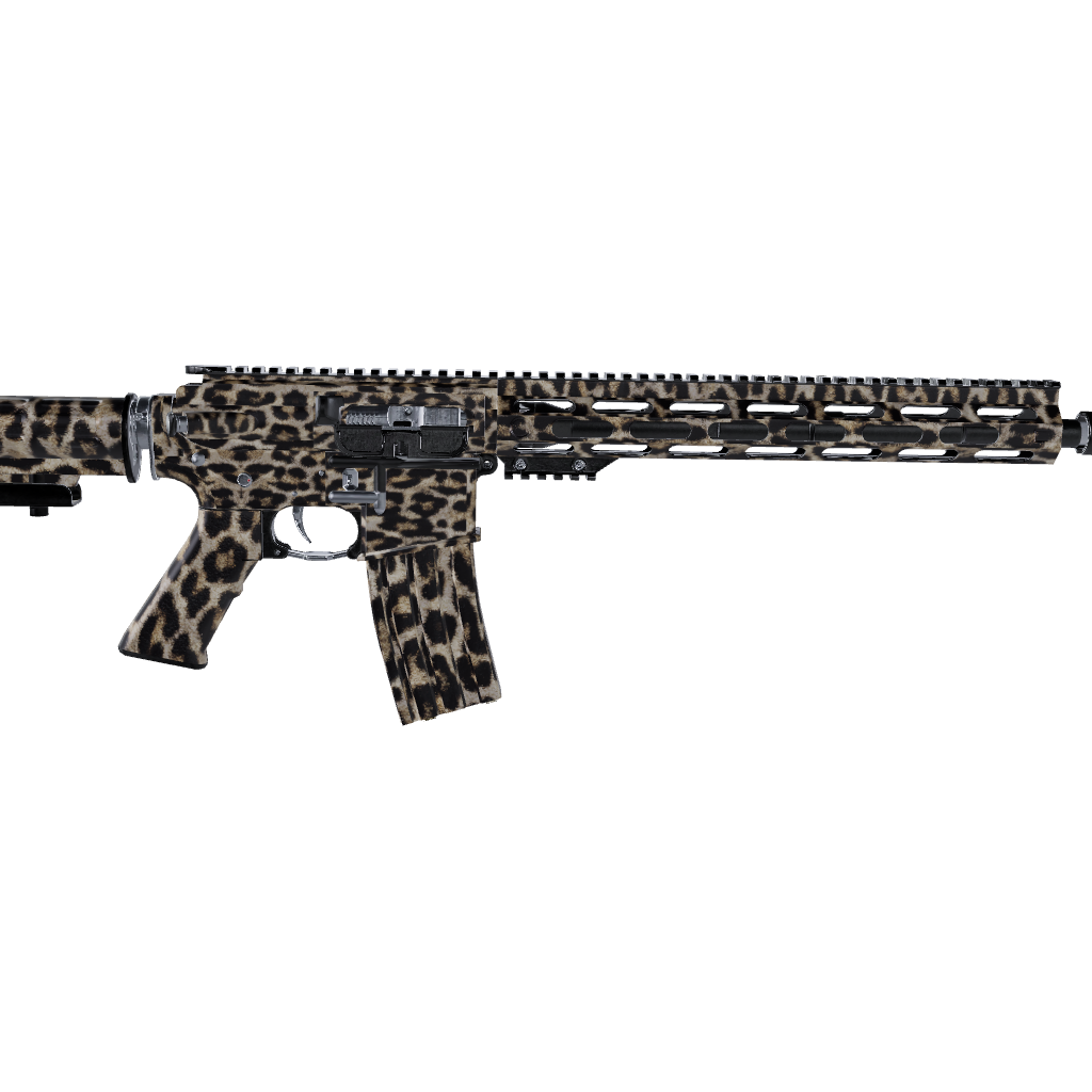 AR 15 Animal Print Leopard Gun Skin Vinyl Wrap