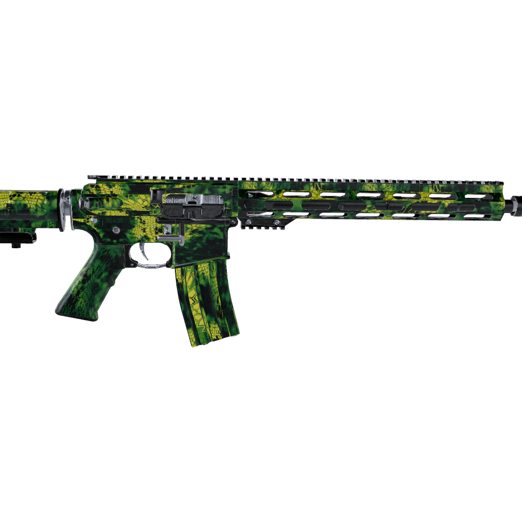 AR 15 Kryptek Toxic Waste Camo Gun Skin Vinyl Wrap