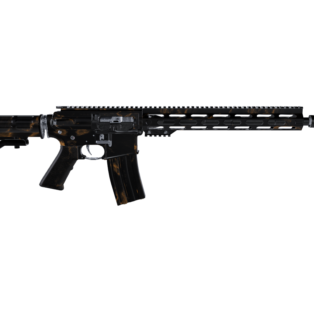 AR 15 Stone Ebony Carrera Gold Marble Gun Skin