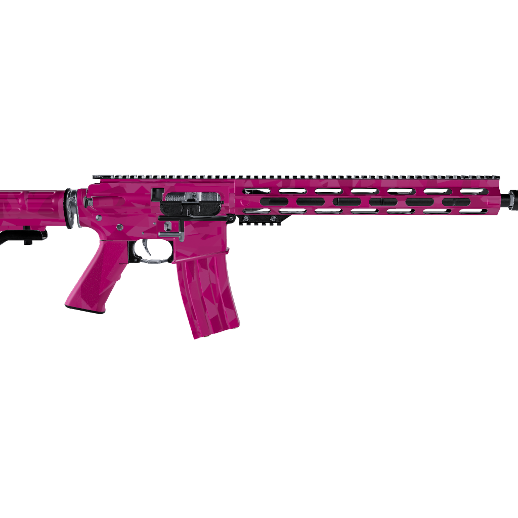 AR 15 Shattered Elite Magenta Camo Gun Skin