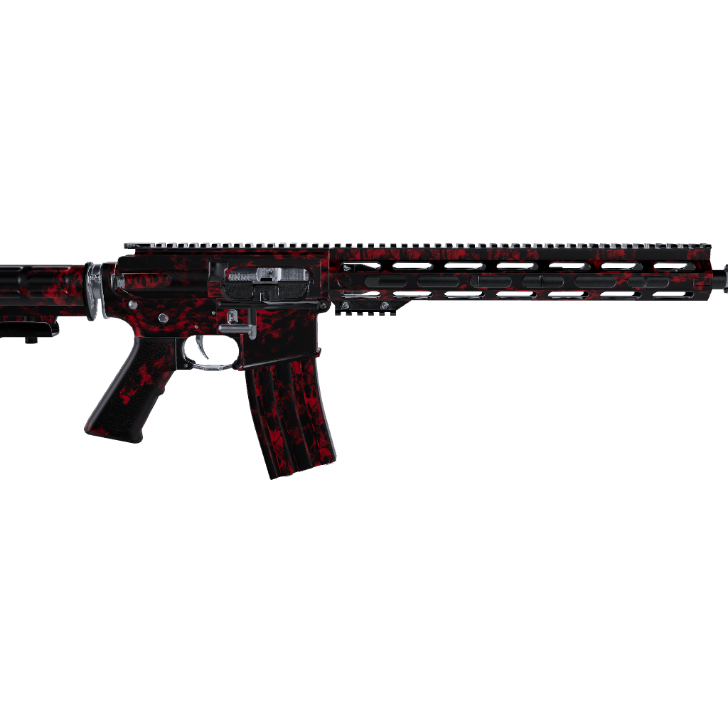 AR 15 Skull Red Gun Skin