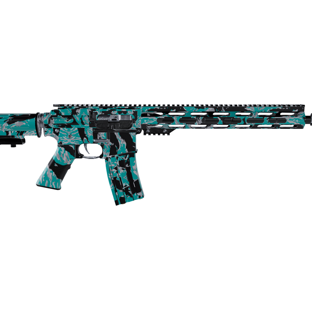 AR 15 Vietnam Tiger Stripe Tiffany Blue Tiger Gun Skin