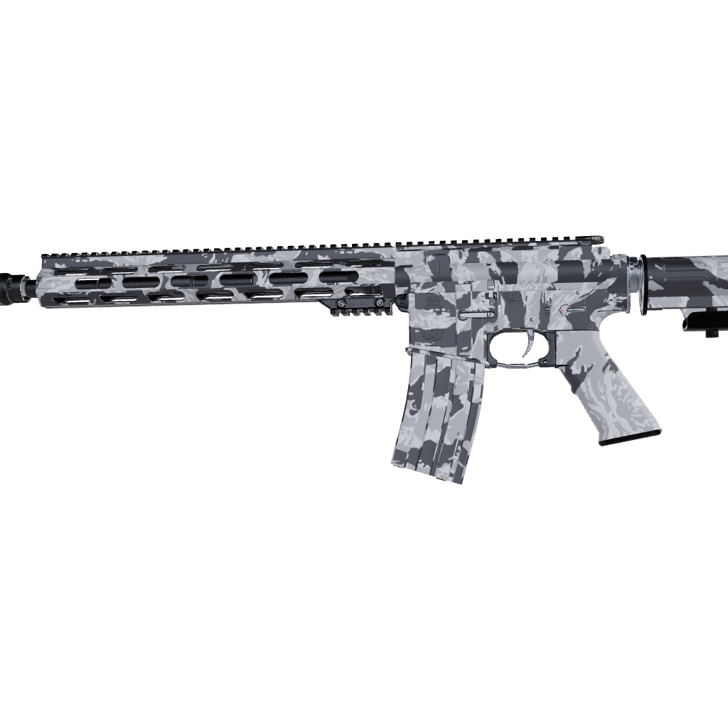 AR 15 Vietnam Tiger Stripe Snow Gun Skin