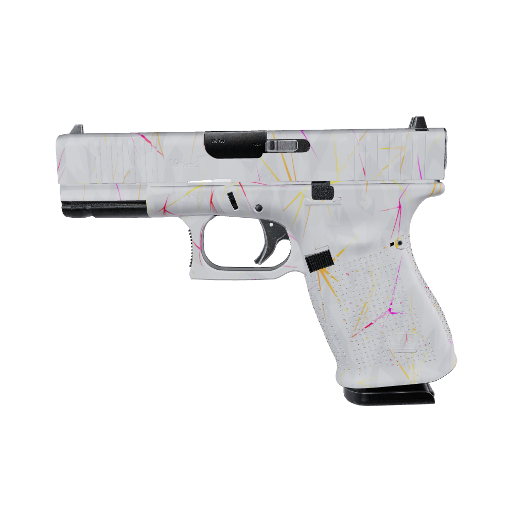 Pistol & Revolver Shattered Laser Elite White Heat Gun Skin