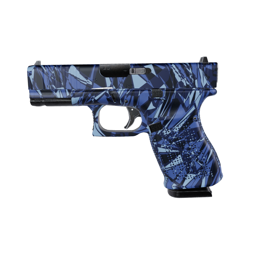 Pistol & Revolver Sharp Blue Urban Night Camo Gun Skin