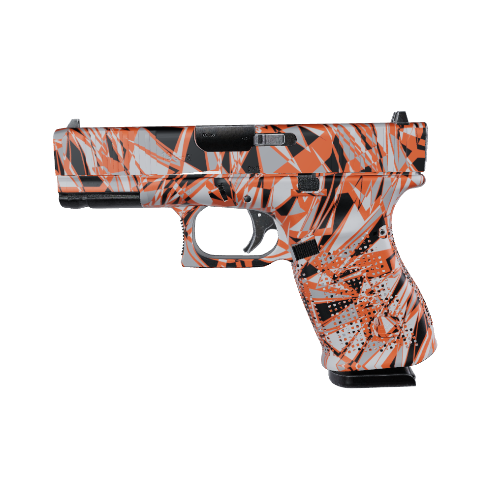 Pistol & Revolver Sharp Orange Tiger Camo Gun Skin