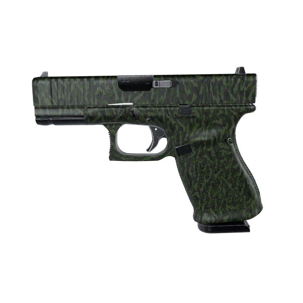 Pistol & Revolver Ragged Army Dark Green Camo Gun Skin