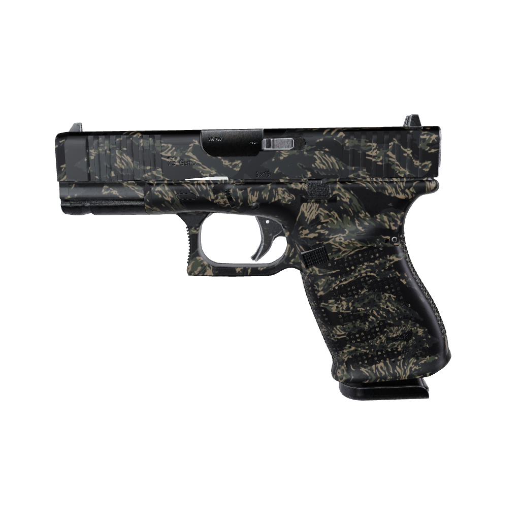 Pistol & Revolver Vietnam Tiger Stripe Militant Charcoal Gun Skin