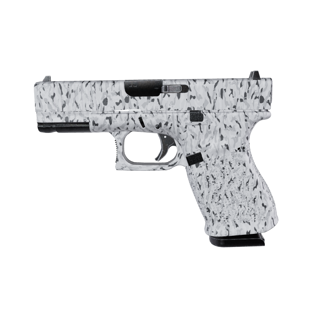 Pistol & Revolver Ragged Snow Camo Gun Skin