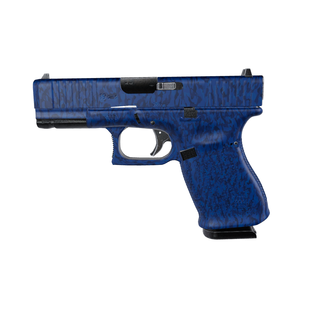 Pistol & Revolver Ragged Elite Blue Camo Gun Skin