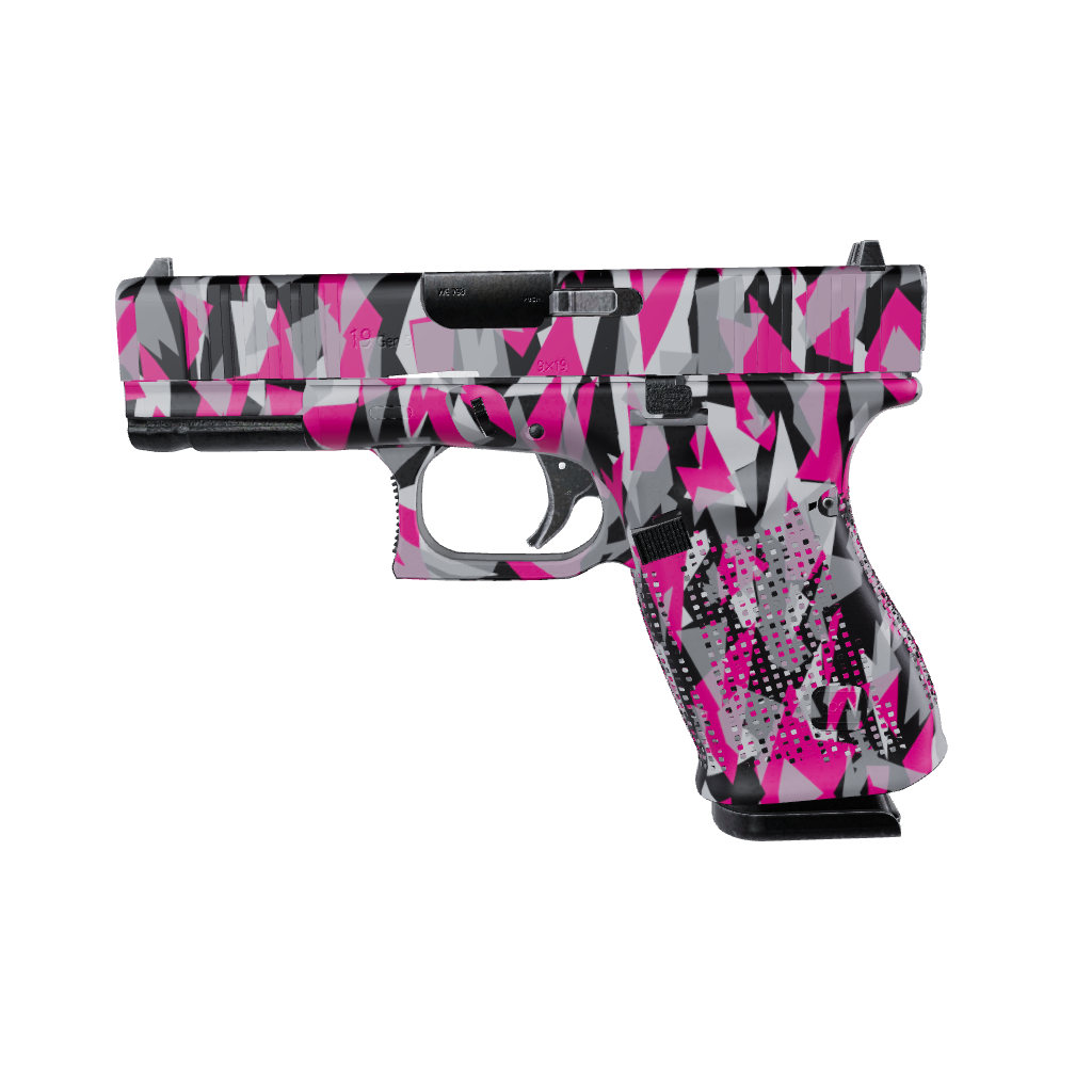 Pistol & Revolver Shattered Magenta Tiger Camo Gun Skin