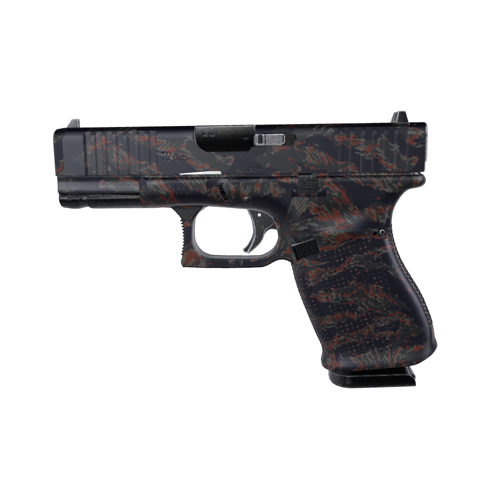 Pistol & Revolver Vietnam Tiger Stripe Blue Copper Gun Skin