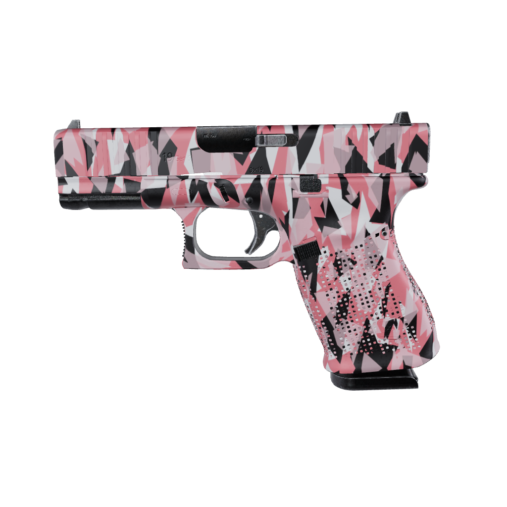 Pistol & Revolver Shattered Pink Camo Gun Skin