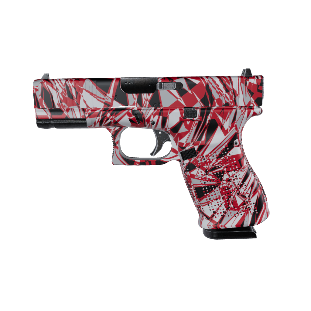 Pistol & Revolver Sharp Red Tiger Camo Gun Skin