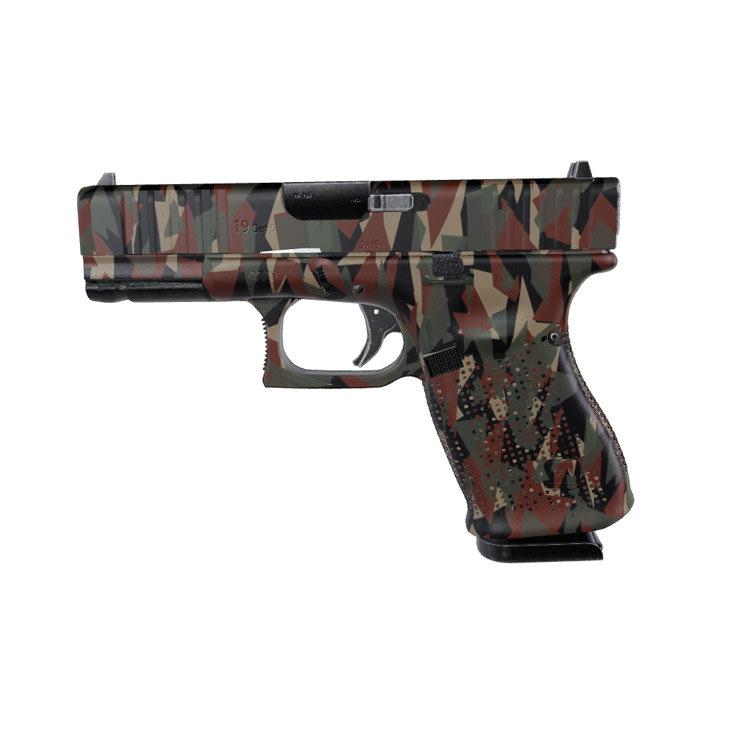 Pistol & Revolver Shattered Militant Copper Camo Gun Skin