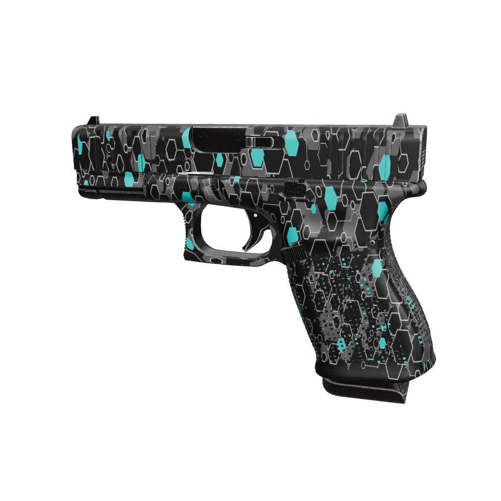 Pistol & Revolver Hex DNA Tiffany Blue Gun Skin