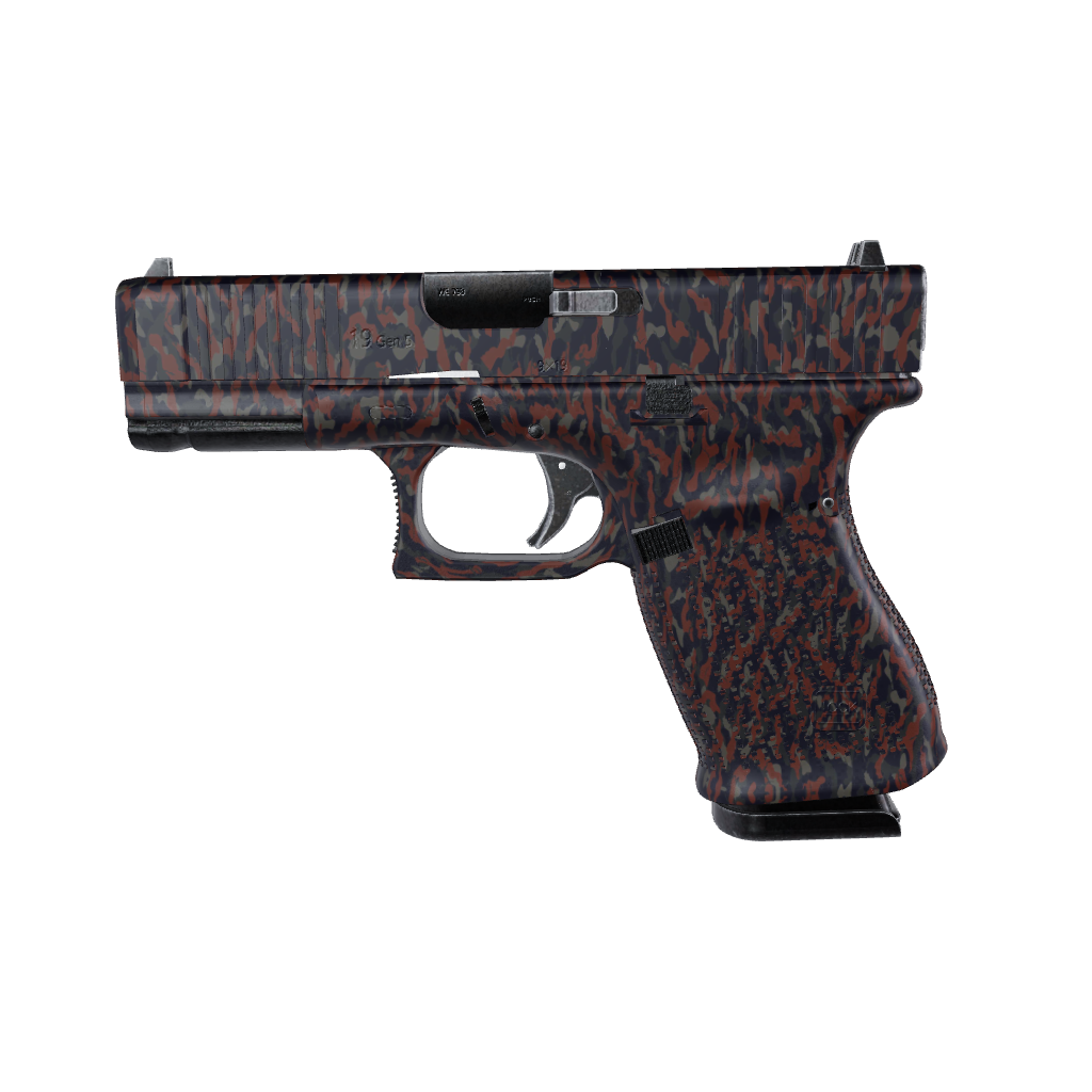 Pistol & Revolver Ragged Blue Copper Camo Gun Skin