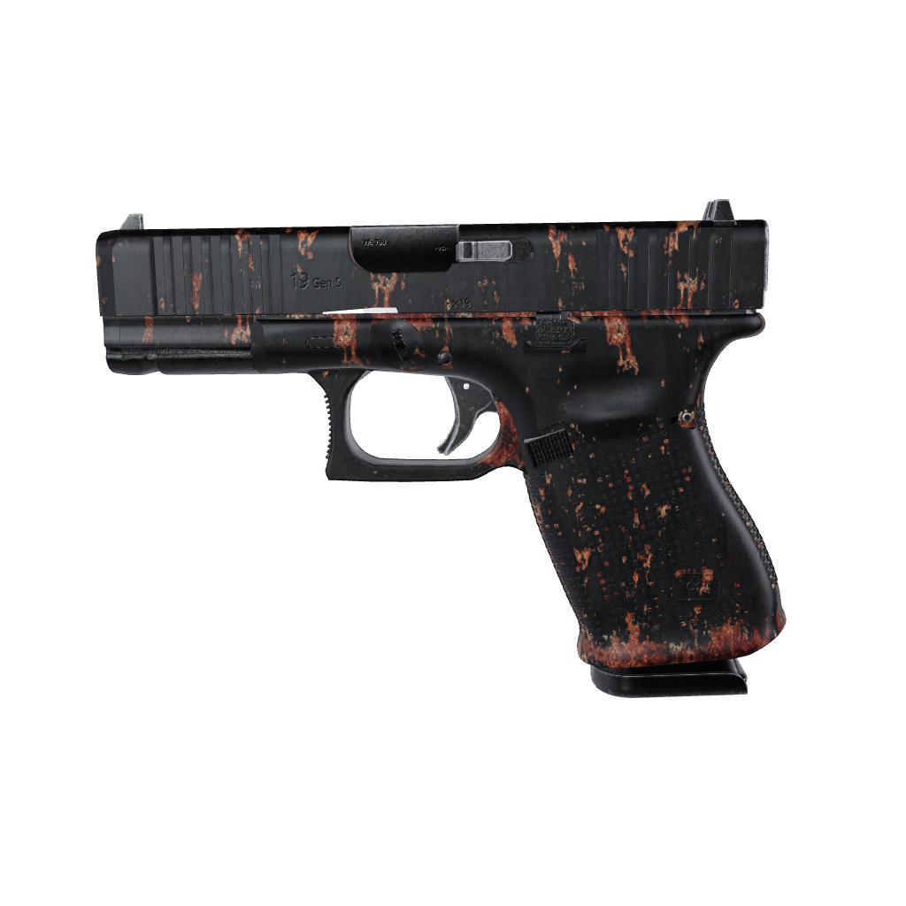 Pistol & Revolver Rust 3D Black Gun Skin