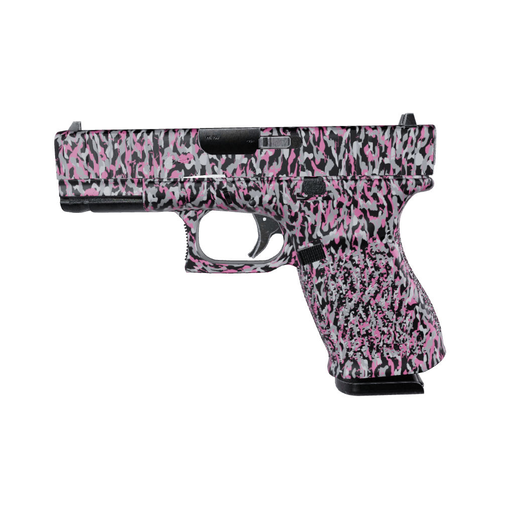 Pistol & Revolver Ragged Pink Tiger Camo Gun Skin