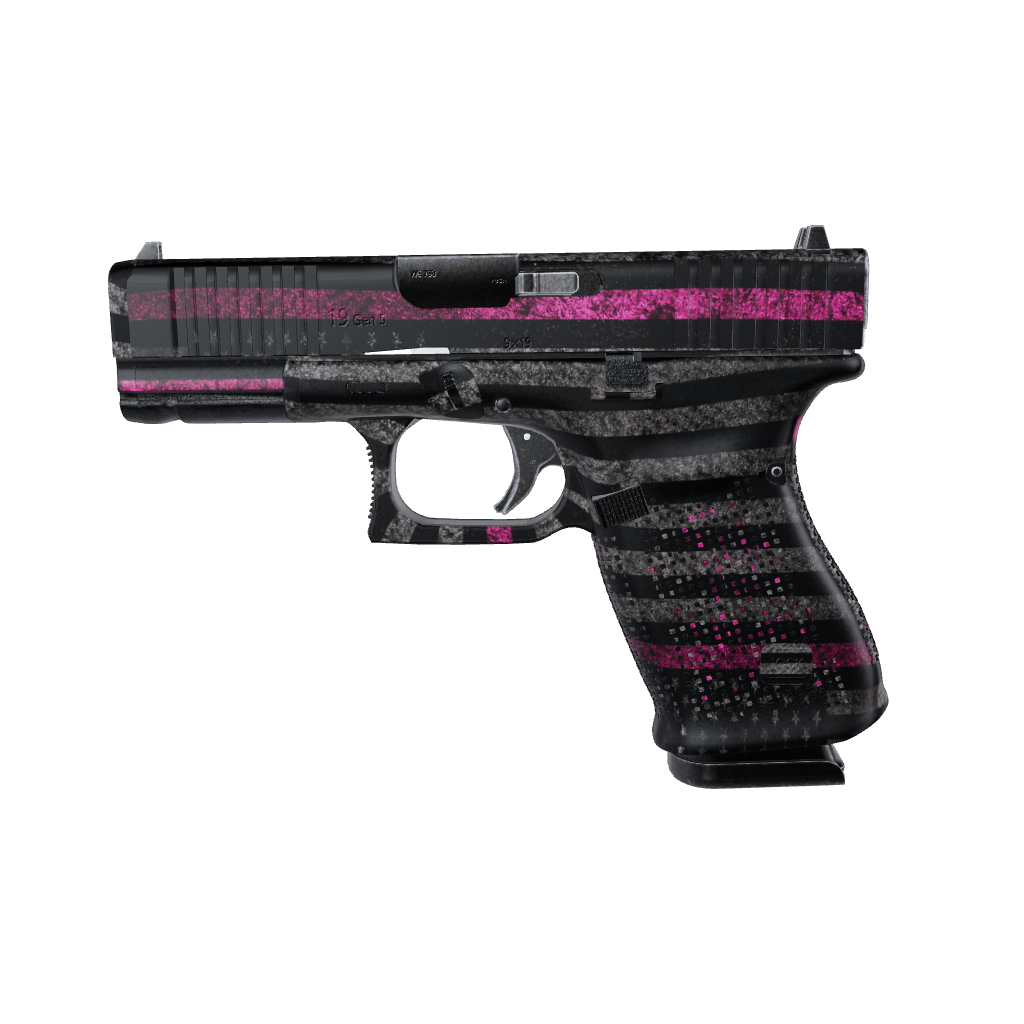 Pistol & Revolver Patriotic Pink Flag Gun Skin