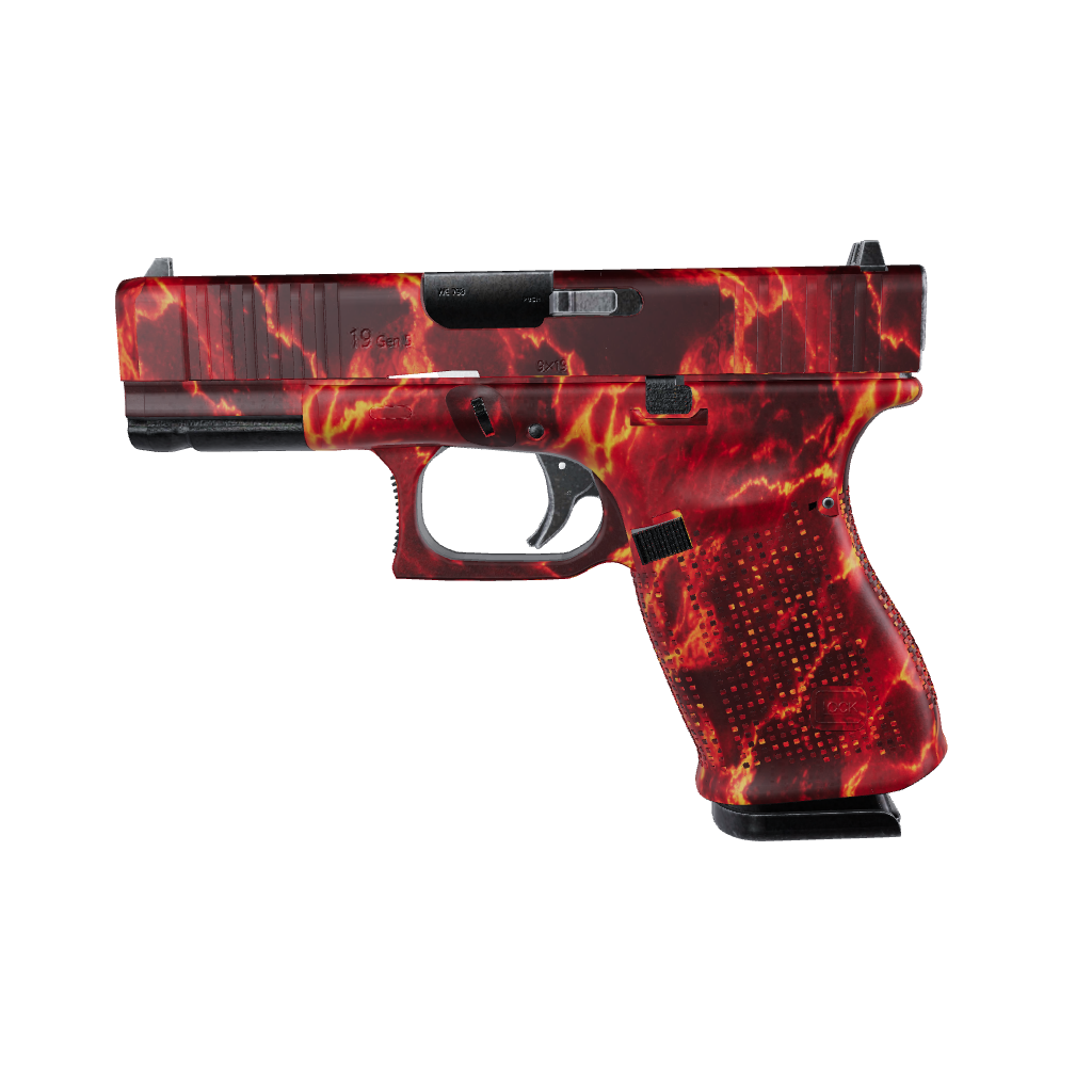 Pistol & Revolver Stone Magma Marble Gun Skin