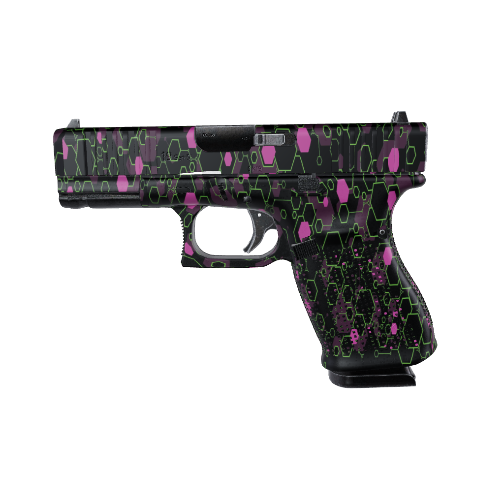 Pistol & Revolver Hex DNA Neon Night Gun Skin