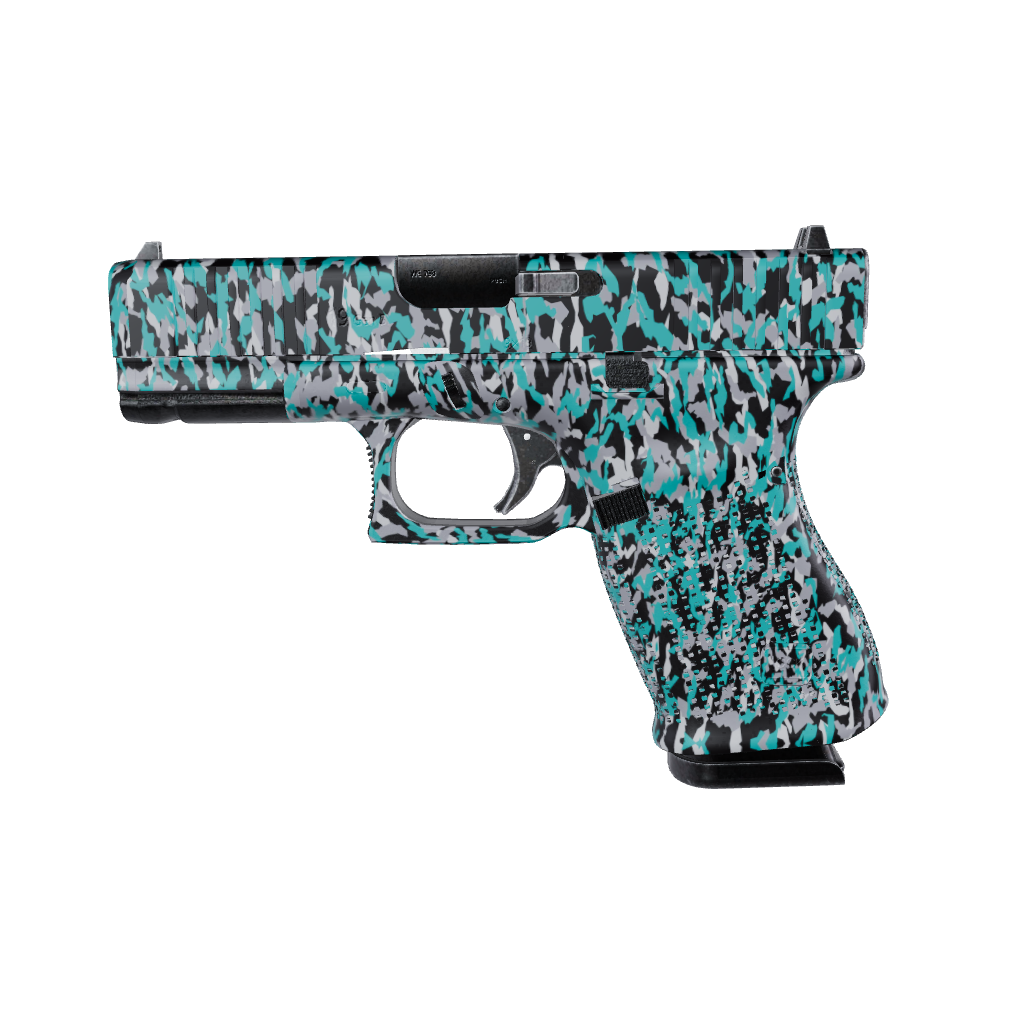 Pistol & Revolver Erratic Tiffany Blue Tiger Camo Gun Skin