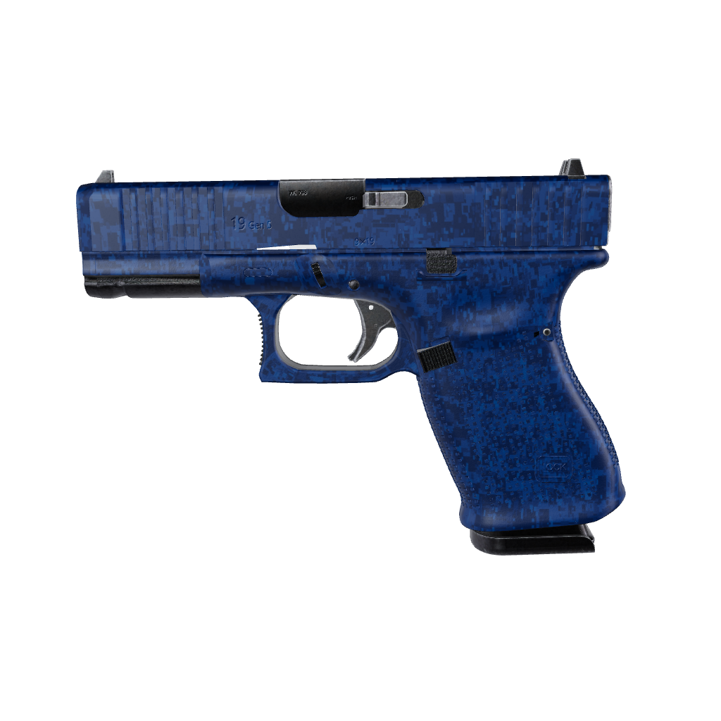 Pistol & Revolver Digital Elite Blue Camo Gun Skin