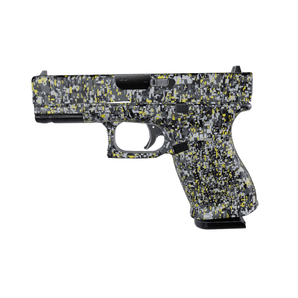 Pistol & Revolver Digital Urban Yellow Camo Gun Skin