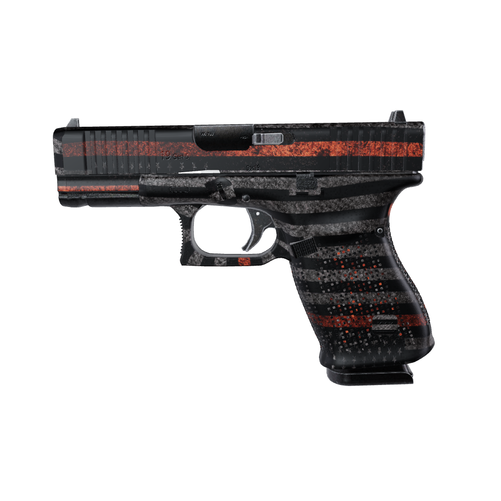 Pistol & Revolver Patriotic Orange Flag Gun Skin