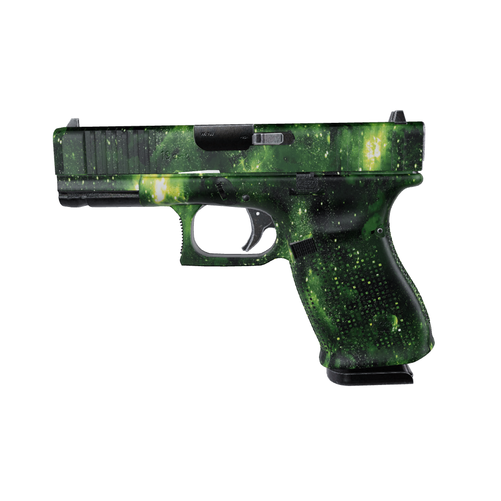 Pistol & Revolver Galaxy Green Gun Skin